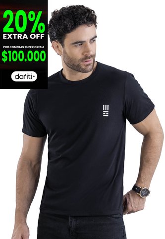 Camiseta Hombre Negro Mp 7766 MP