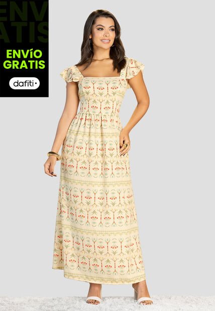 Vestido Mujer Estampado Mp 112269