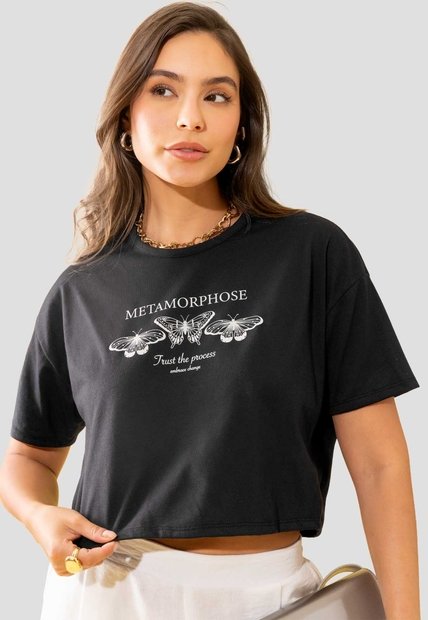 Camiseta Mujer Negro Mp 115466