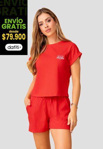 Conjunto Mujer Rojo Mp 112053 MP
