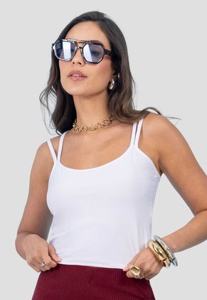 Blusa Paq X2 Mujer Merlot-Blanco Mp 115463