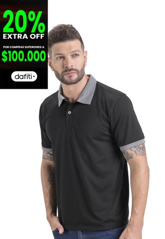 Polo Masculino Negro Mp 3354 MP