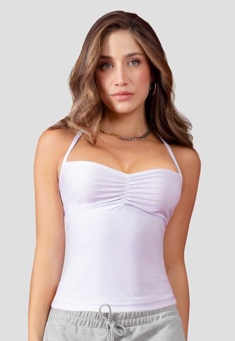 Blusa Paq X2 Mujer Blanco-Azul Cielo Mp 115676 MP