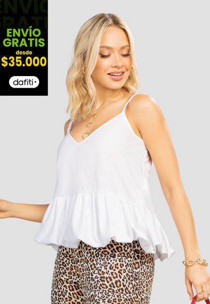 Blusa Mujer Blanco Mp 107319