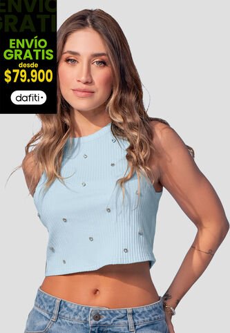Blusa Mujer Azul Baby Mp 107855 MP