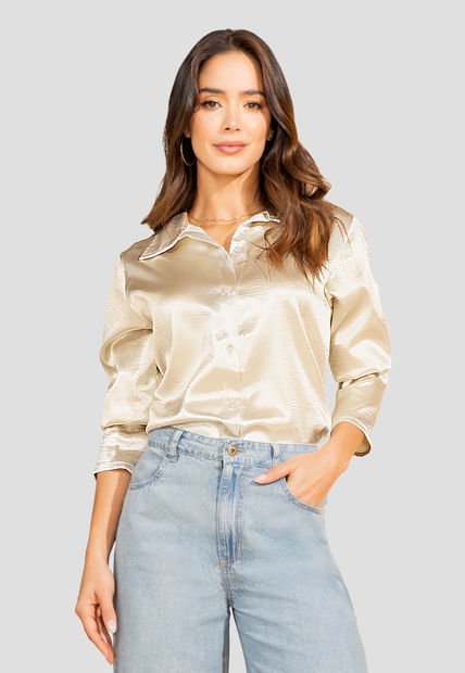 Camisa Mujer Dorado Mp 108299