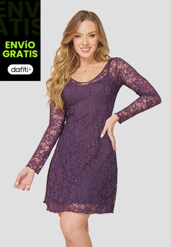 Vestido Corto Mujer Vinotinto Mp 106982 MP