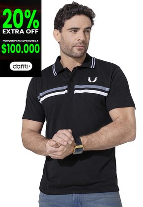 Polo Hombre Negro Mp 90923