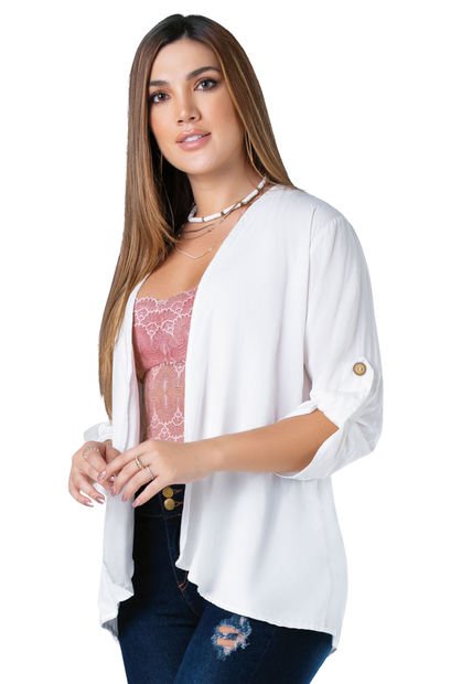 Cardigan Mujer Blanco Mp 9693