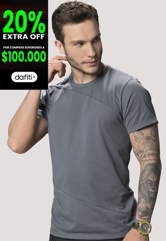 Camiseta Hombre Gris Oscuro Mp 88199 MP