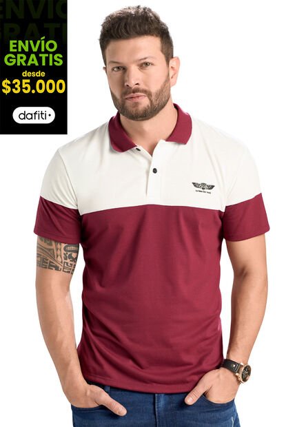 Polo Hombre Rojo-Blanco Mp 78123