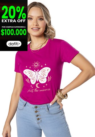 Camiseta Mujer Fucsia Mp 1830 MP