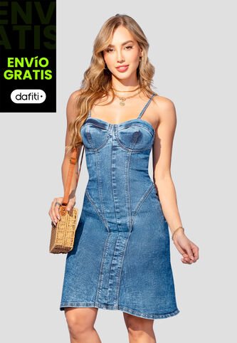 Vestido Mujer Azul Mp 106905 MP