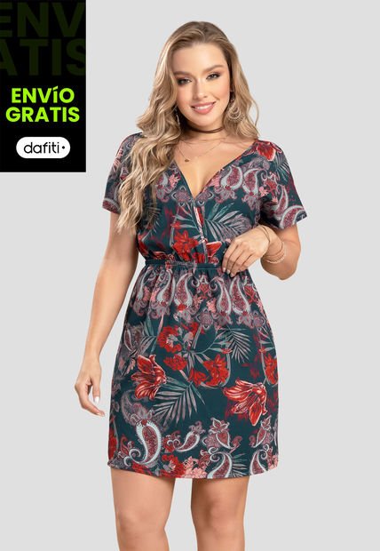 Vestido Mujer Estampado Mp 104374