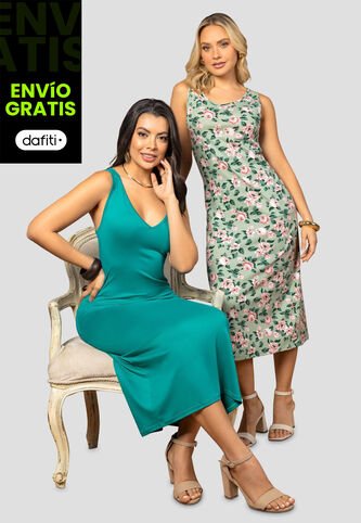 Vestido Paq X2 Mujer Bicolor Mp 112022 MP