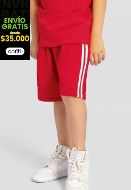 Bermuda Niños Infantil Rojo Mp 111118