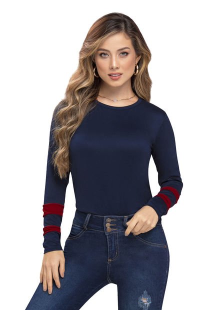 Camibuzo Mujer Azul Navy Mp 32694