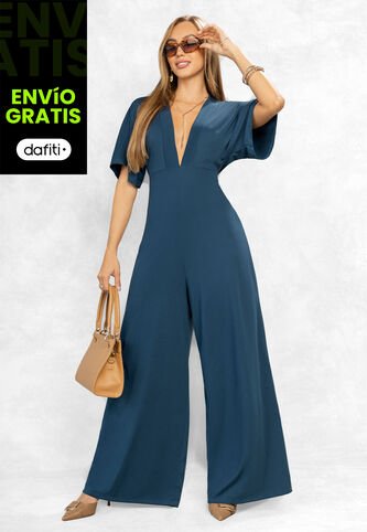 Enterizo Largo Mujer Azul Petróleo Oscuro Mp 107316 MP