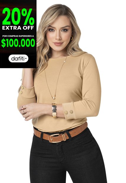 Camibuzo Mujer Caramelo Mp 2364