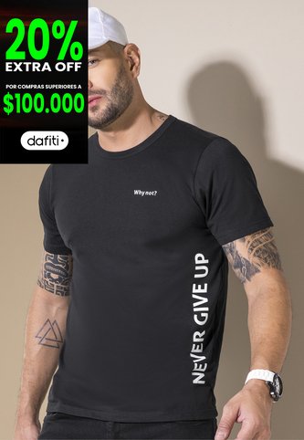 Camiseta Hombre Negro Mp 2115 MP