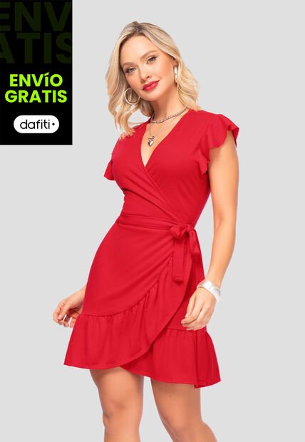 Vestido Corto Mujer Rojo Mp 106852
