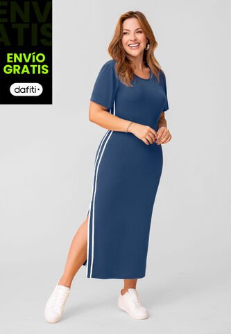 Vestido Largo Mujer Azul Profundo Mp 112017 MP