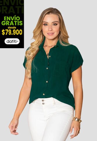 Camisa Mujer Verde Botella Mp 6135 MP
