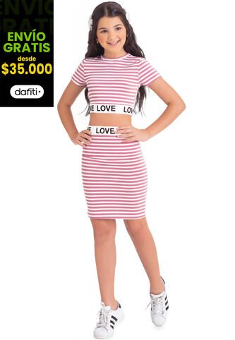 Conjunto Infantil Bebés Rosa Mp 86770 MP