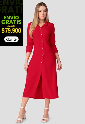 Vestido Largo Mujer Rojo Mp 111082 MP