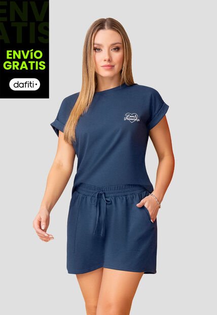 Conjunto Mujer Azul Profundo Mp 112053