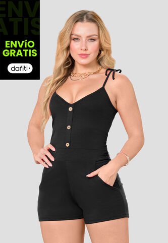 Enterizo Corto Mujer Negro Mp 146 MP