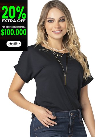 Camiseta Mujer Negro Mp 9676 MP