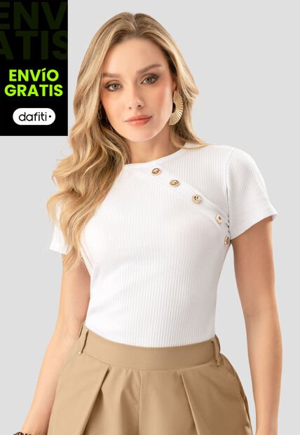 Blusa Mujer Blanco Mp 112246