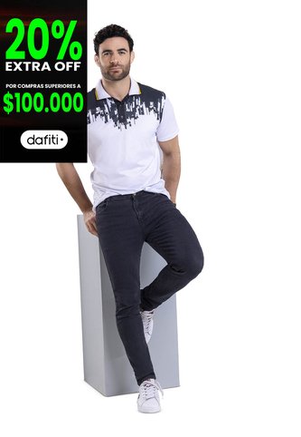 Camiseta Polo Hombre Blanco Mp 7778 MP