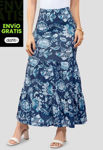 Falda Larga Mujer Estampado Mp 111074