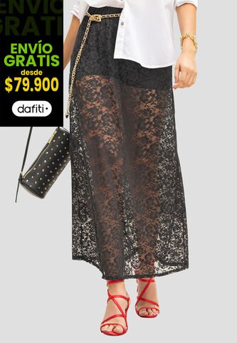 Falda Larga Mujer Negro Mp 110696 MP
