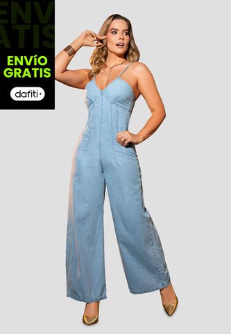 Enterizo Largo Mujer Azul Claro Mp 105871 MP