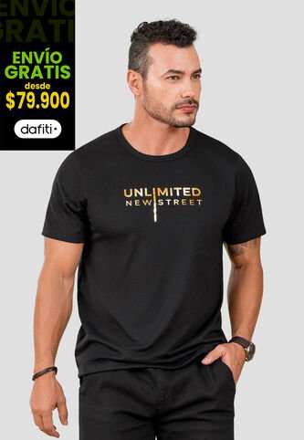 Camiseta Hombre Negro Mp 105402 MP