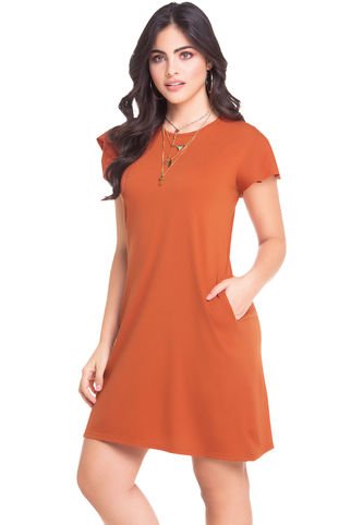Mp - Vestido Corto Para Mujer Ladrillo Mp | Knasta Chile