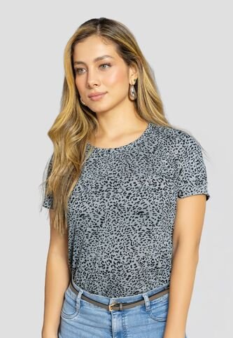 Camiseta Mujer Estampado Gris Mp 112230 MP