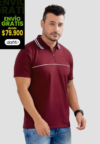 Polo Hombre Vinotinto Mp 104124 MP