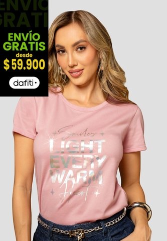 Camiseta Mujer Rosa Polvo Mp 112587 MP