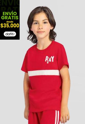 Camiseta Niños Infantil Rojo Mp 111171