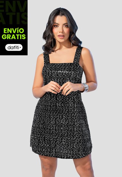 Vestido Corto Mujer Negro Mp 105180