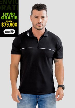 Polo Hombre Negro Mp 104124