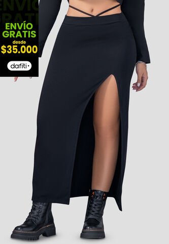 Falda Larga Mujer Negro Mp 110266 MP