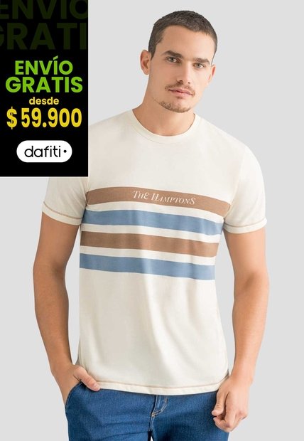 Camiseta Hombre Crema Mp 112553