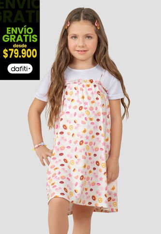 Vestido Paq X2 Infantil Femenino Multicolor Mp 103960 MP