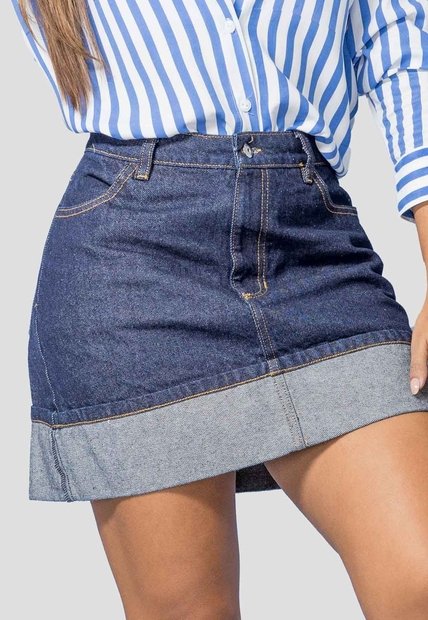 Falda Corta Mujer Azul Oscuro Mp 114459