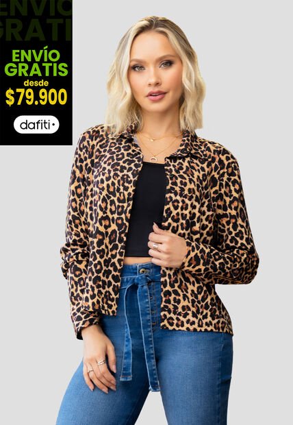 Camisa Mujer Animal-Print Mp 104369